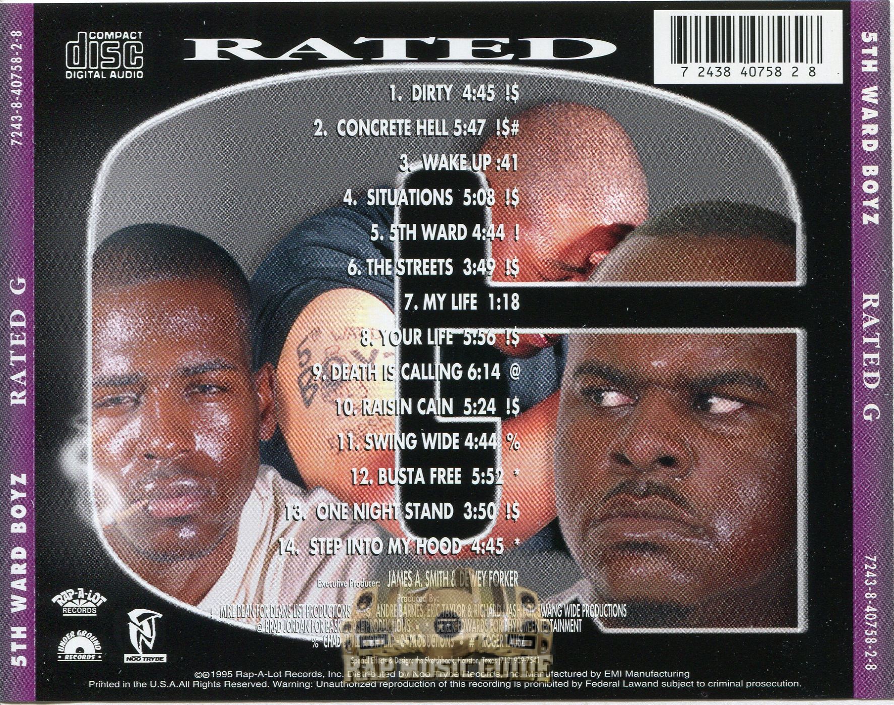 5th Ward Boyz - Rated G: CD | Rap Music Guide